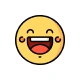 Happy smiling emoji representing patient satisfaction.